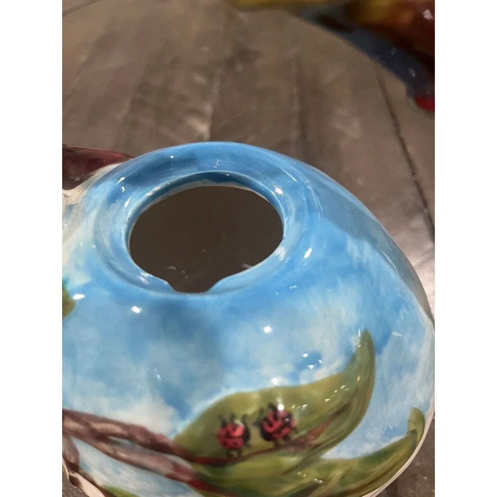 Blue Sky Ceramics Teapot Heather Goldmine Bella Flora‎ Summer Dogwood Ladybugs